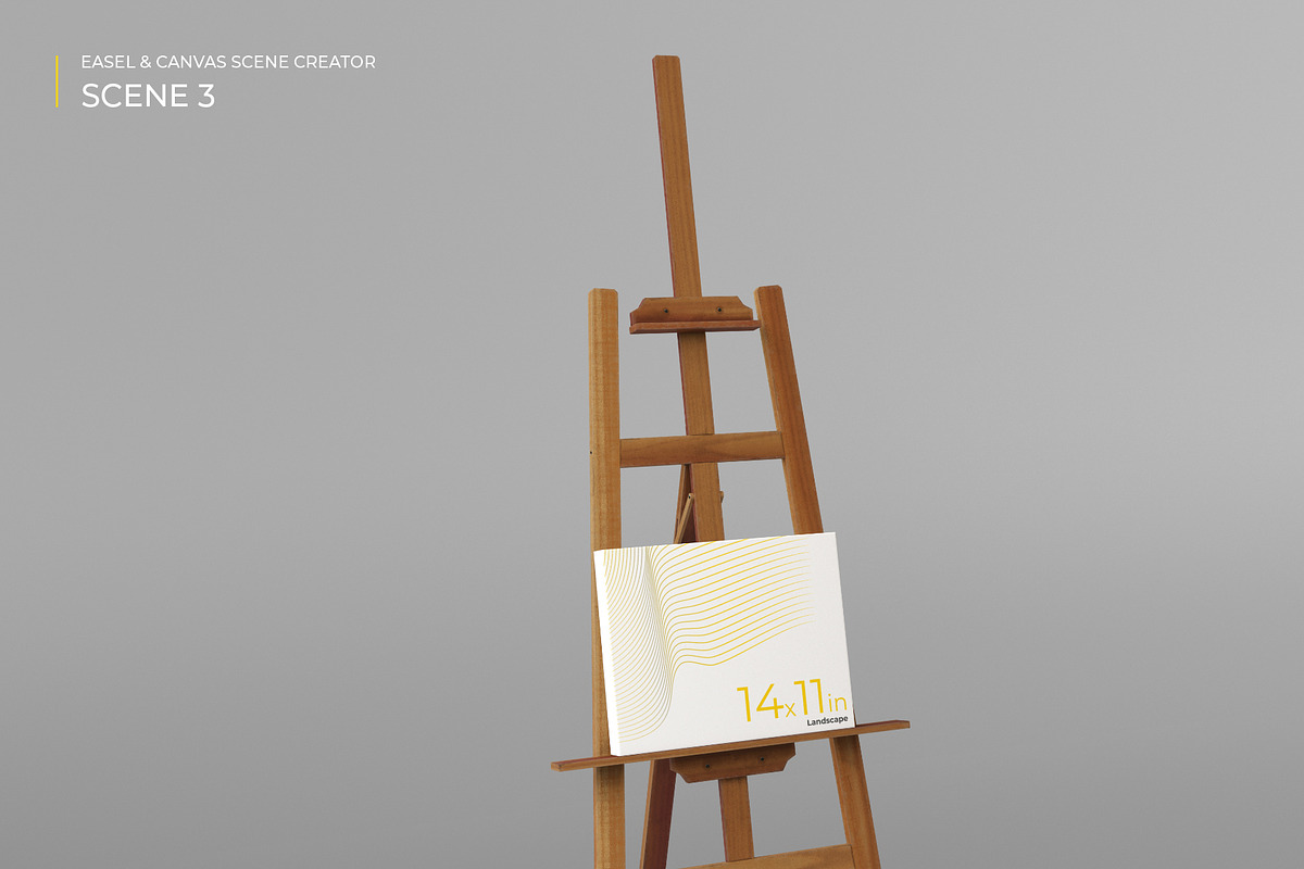 Easel & Canvas Scene Creator, a Product Mockup by KIPET (Photo 13 of 18)