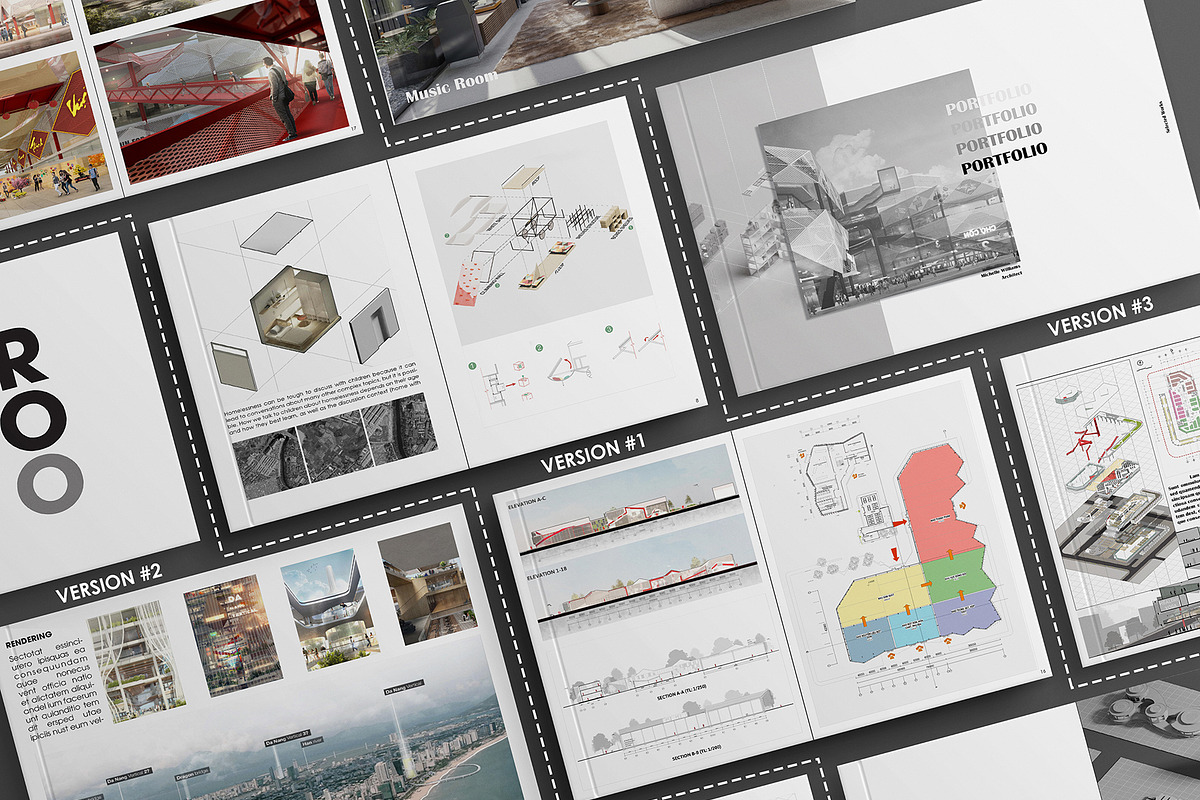 Grayscale Portfolio Template Bundle, a Presentation Template by Arkishop (Photo 5 of 10)