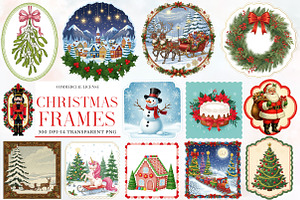 Christmas Frames Clipart Png, an Illustration by Designworld