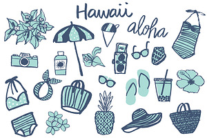 Hawaiian Graphics Set