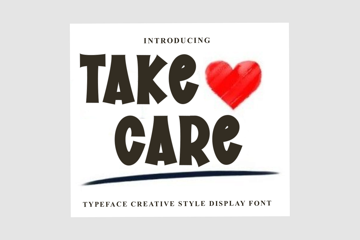 Take Care, a Script Font by InermediaSTUDIO (Photo 1 of 8)