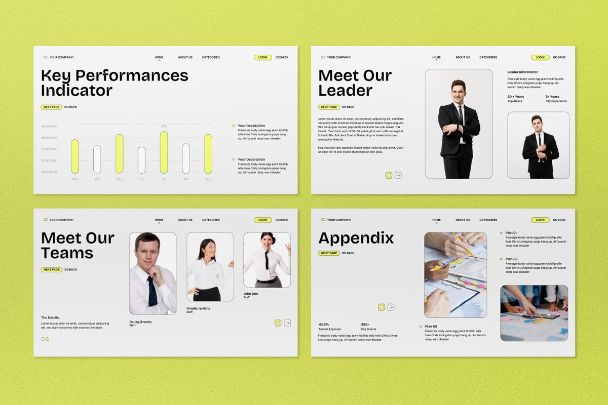 White Yellow Sales Strategy Plan PPT, a Presentation Template by graphicook (Photo 4 of 5)
