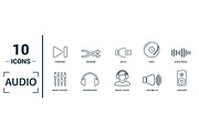 Audio Line Icon Set, an Object Graphic by Aimagenarium@gmail.com (Thumbnail 2 of 3)