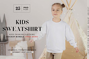 Kids sweatshirts mockup set