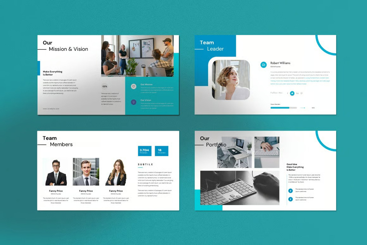 Pitch Deck Presentation Templates, a Presentation Template by Fit-tee (Photo 4 of 6)