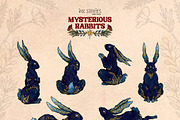 Mysterious Rabbits, an Animal Illustration by Ink Stories (Thumbnail 2 of 29)