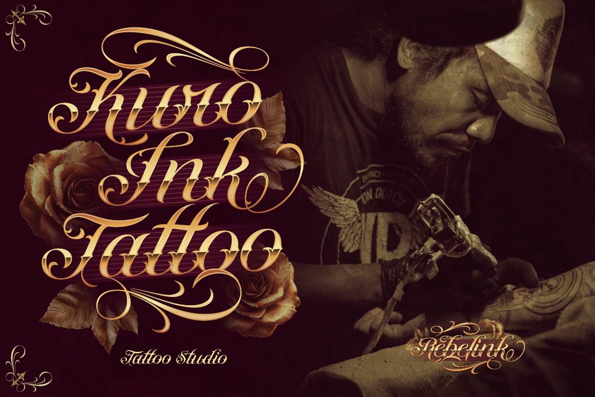 Rebelink, a Script Font by Burntilldead (Photo 7 of 12)