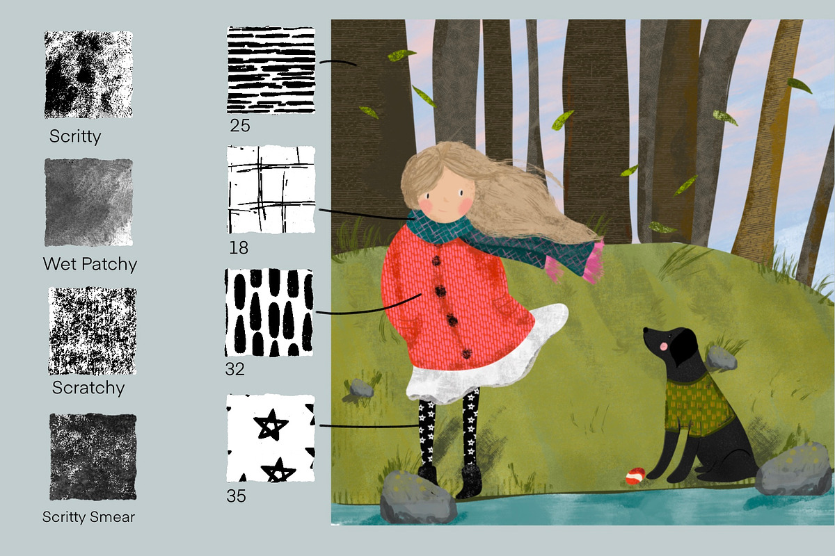 Whimsical Procreate Brush Kit, a Brush Add-On by KJP Designs (Photo 7 of 10)