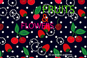 Fruits and Frowers Patterns' Set, a Pattern Graphic by Svetlana Kononova (Thumbnail 4 of 4)