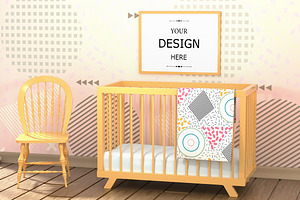 Abstract cozy children's room