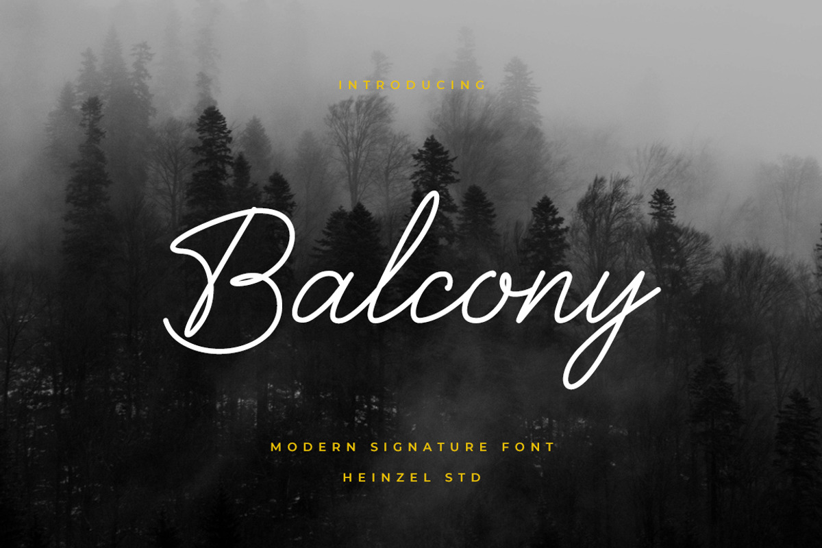 Balcony Handwritten Font, a Handwritten Font by Heinzel Std (Photo 1 of 9)