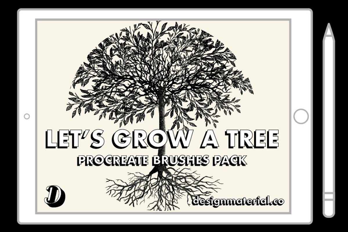 Leaf & Branch Brushes For Procreate, a Brush Add-On by Design Material Co. (Photo 1 of 7)