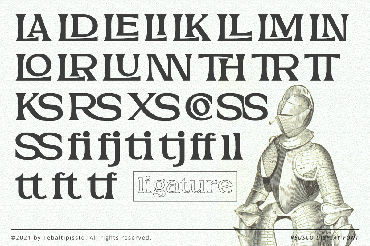 Reusco - Display Typeface, a Serif Font by tebaltipislab (Photo 13 of 15)
