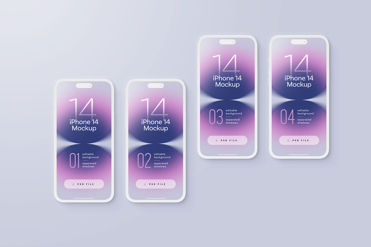 iPhone 14 Pro Clay Mockup Set, an iPhone Mockup by Deeplab (Photo 18 of 18)