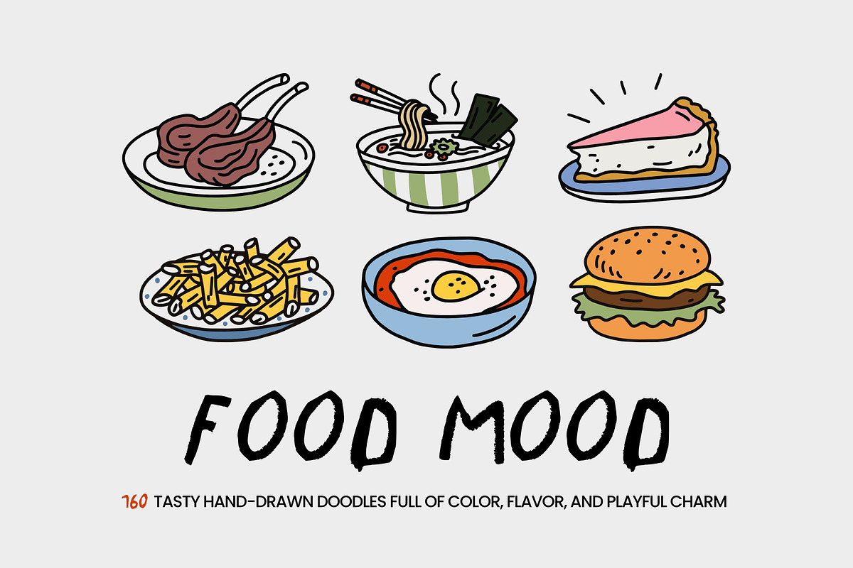 Food Mood: 160 Tasty Doodles, a Food Illustration by Veyla (Photo 1 of 14)