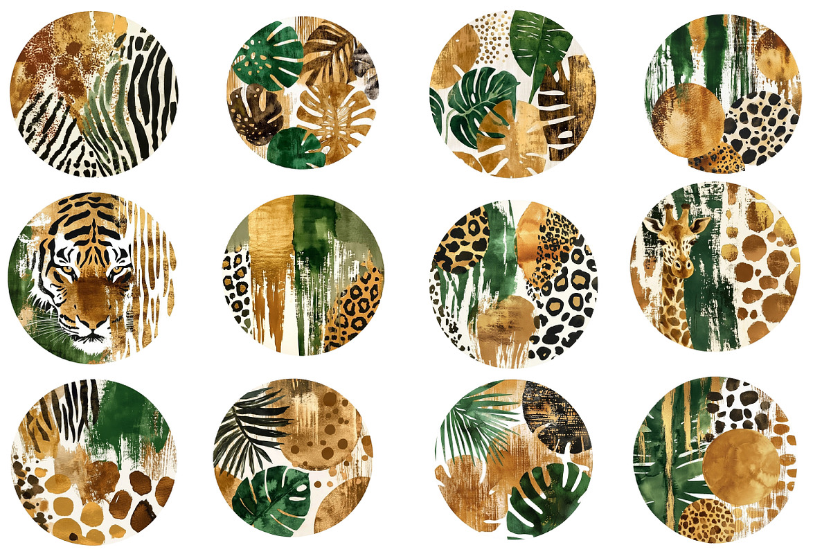 Safari Circles Clip Art, an Illustration by Designworld (Photo 2 of 5)