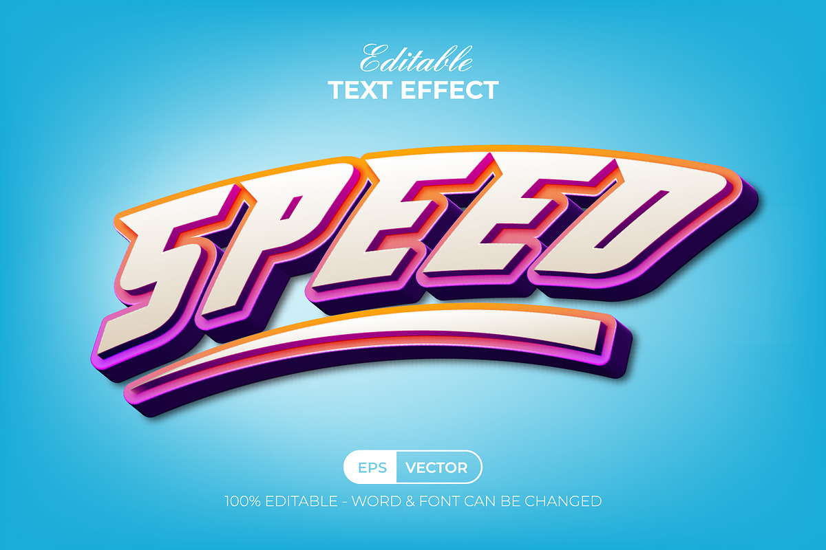 Speed 3D Text Effect Style, a Layer Style Add-On by Mockmenot (Photo 1 of 2)
