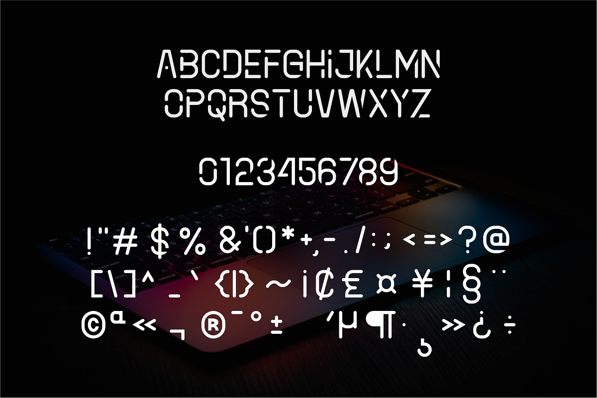 Beiamox futuristic font, a Sans Serif Font by suhadidesign