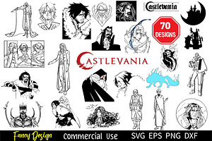 70 Castlevania Anime SVG Bundle
