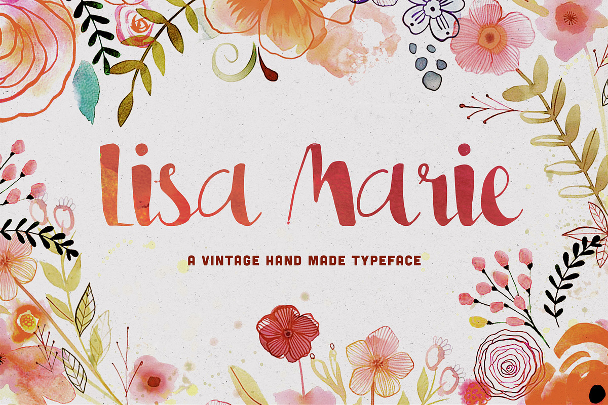 Lisa Marie Script, a Script Font by BlueRobinDesignShop (Photo 1 of 7)