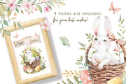 Easter Rabbits watercolor clipart, an Animal Illustration by Eva Kleinman (Thumbnail 4 of 14)
