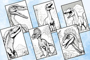 Dinosaur Coloring Pages for Kids, an Animal Illustration by Catchy Ideaz (Thumbnail 2 of 3)