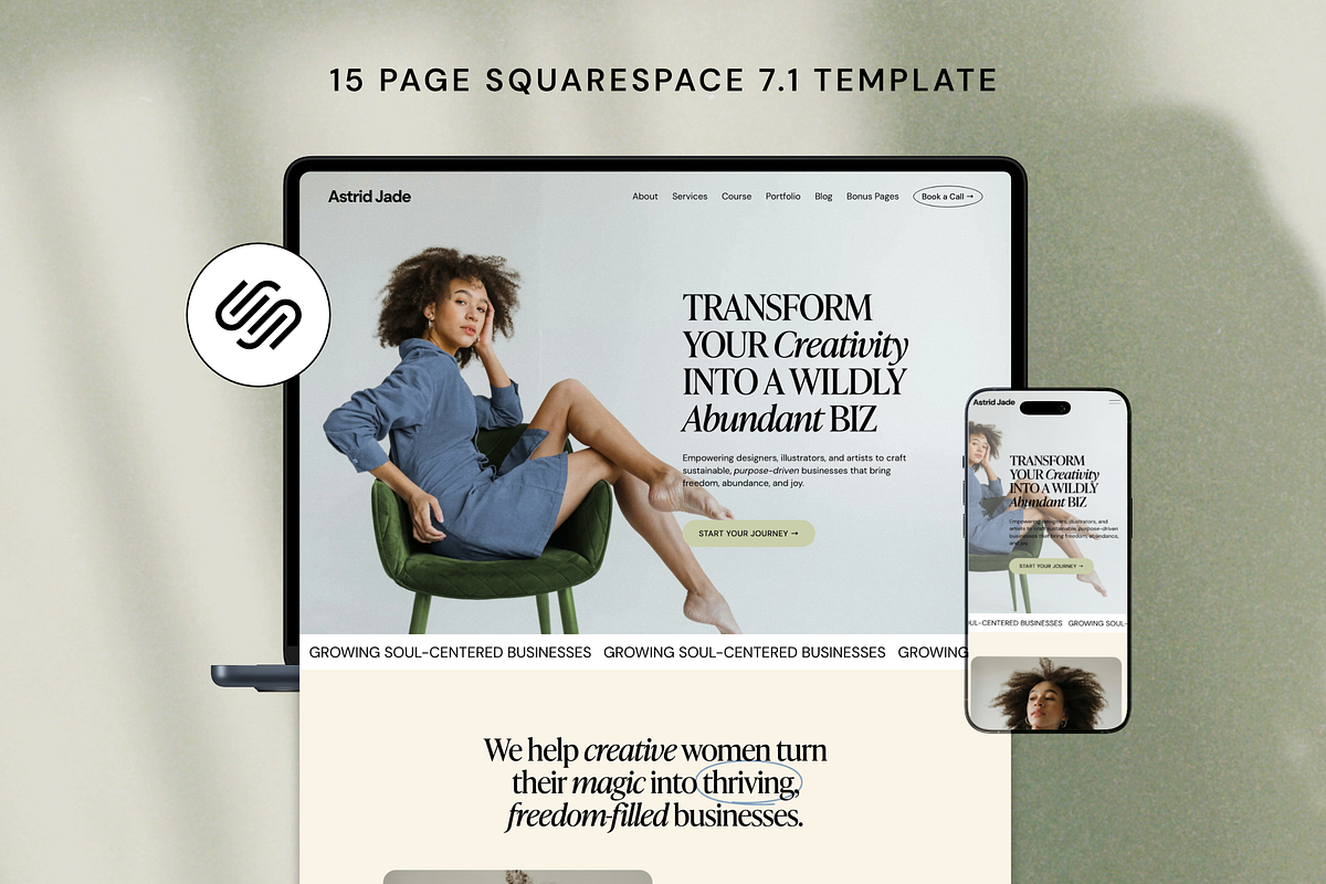 Astrid Squarespace 7.1 Template, a Squarespace Template by Studio Heythere (Photo 1 of 8)