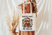 Christmas Raccoon Snacks Quote PNG, an Illustration by Daily.Designs (Thumbnail 4 of 5)