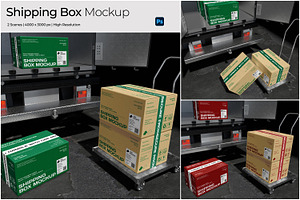 Shipping Box Mockup