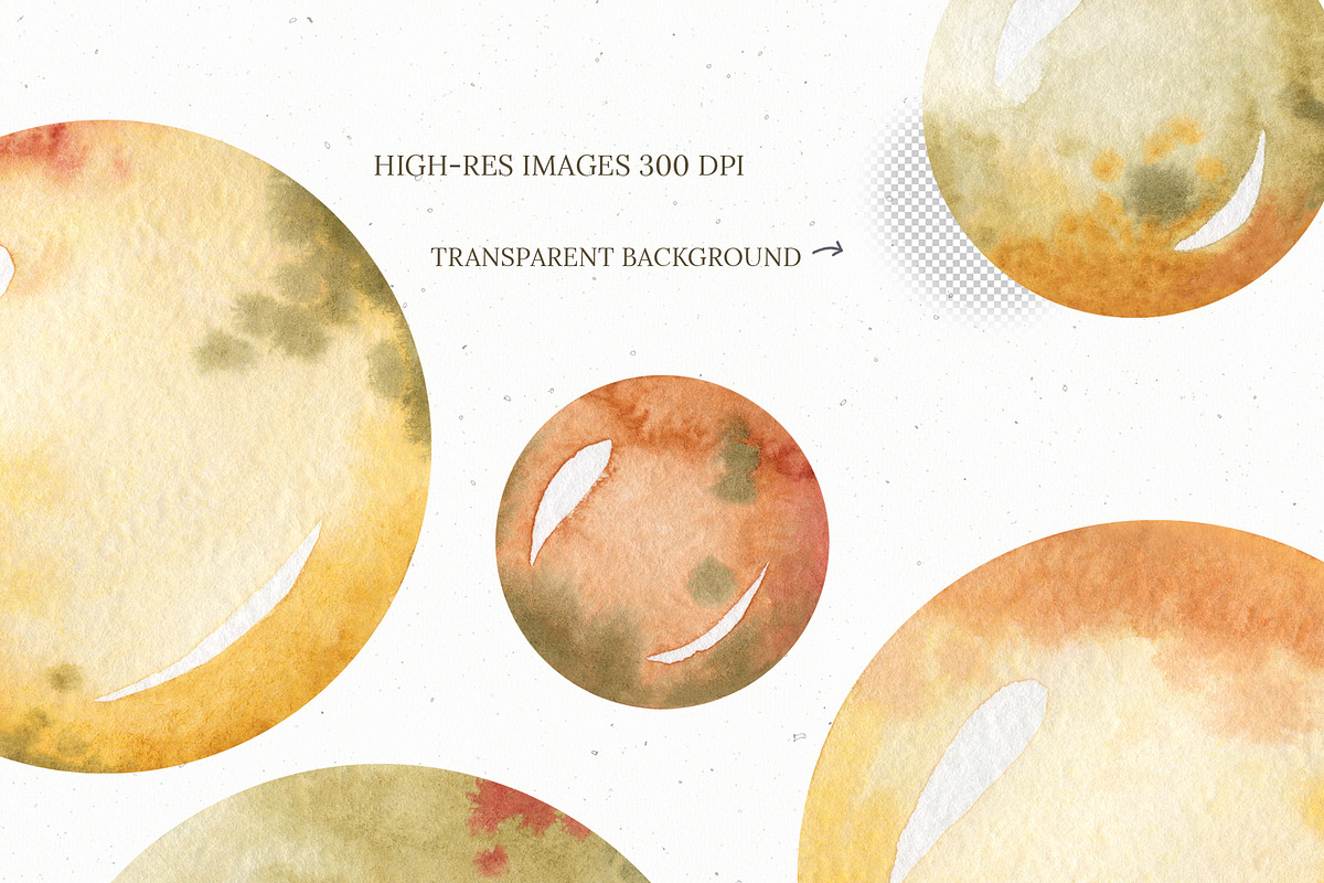 Watercolor funny bubbles clipart, an Object Graphic by OrangePeafowlArt (Photo 5 of 9)