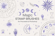 Magic Stamp Brushes for Procreate, a Brush Add-On by NinaFedorova (Thumbnail 1 of 7)