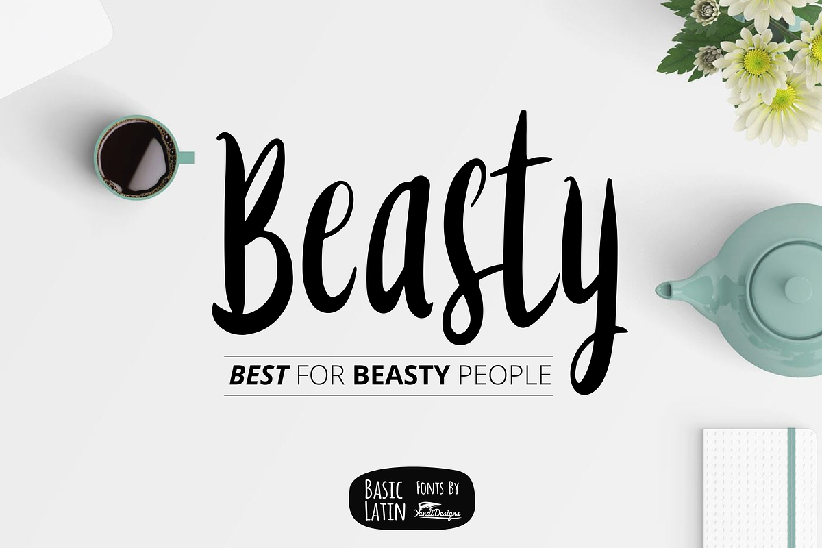Beasty Fun Fonts, a Font by YandiDesigns (Photo 1 of 3)
