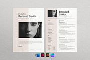 Resume/CV Template With Cover Letter, a Resume Template by E-Type (Thumbnail 1 of 5)
