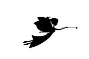 Fairies Silhouette Vector Set, an Illustration by Svetlana Voloshina (Thumbnail 12 of 13)