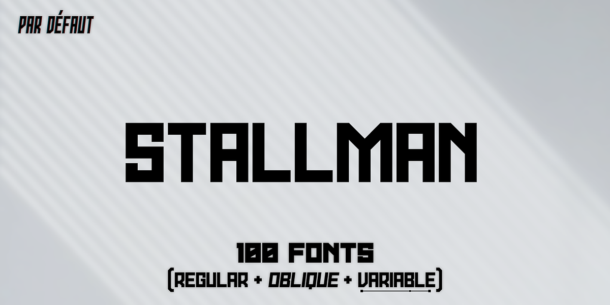 Stallman, a Sans Serif Font by Par Défaut (Photo 1 of 7)