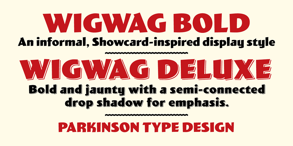 Wigwag, a Handwritten Font by Parkinson Type Design