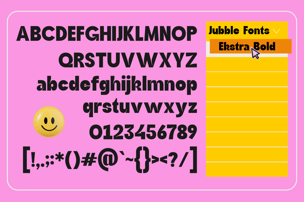 Jubble Extra Bold, a Sans Serif Font by Zafiratype (Photo 7 of 8)