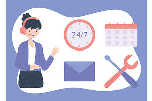 support help and assistance, a Person Illustration by studiogstock