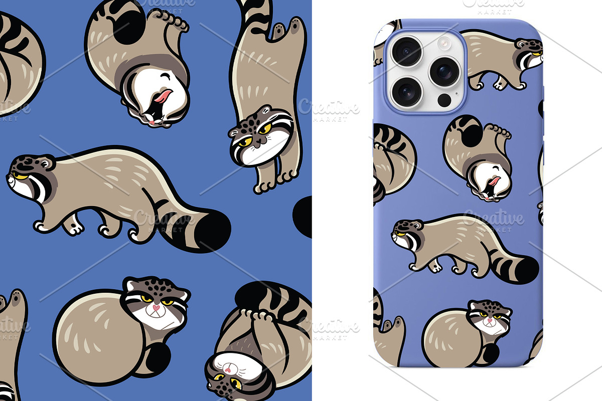 Manul Mood – Pallas’s Cat Patterns, a Pattern Graphic by PenguinHouse (Photo 4 of 7)