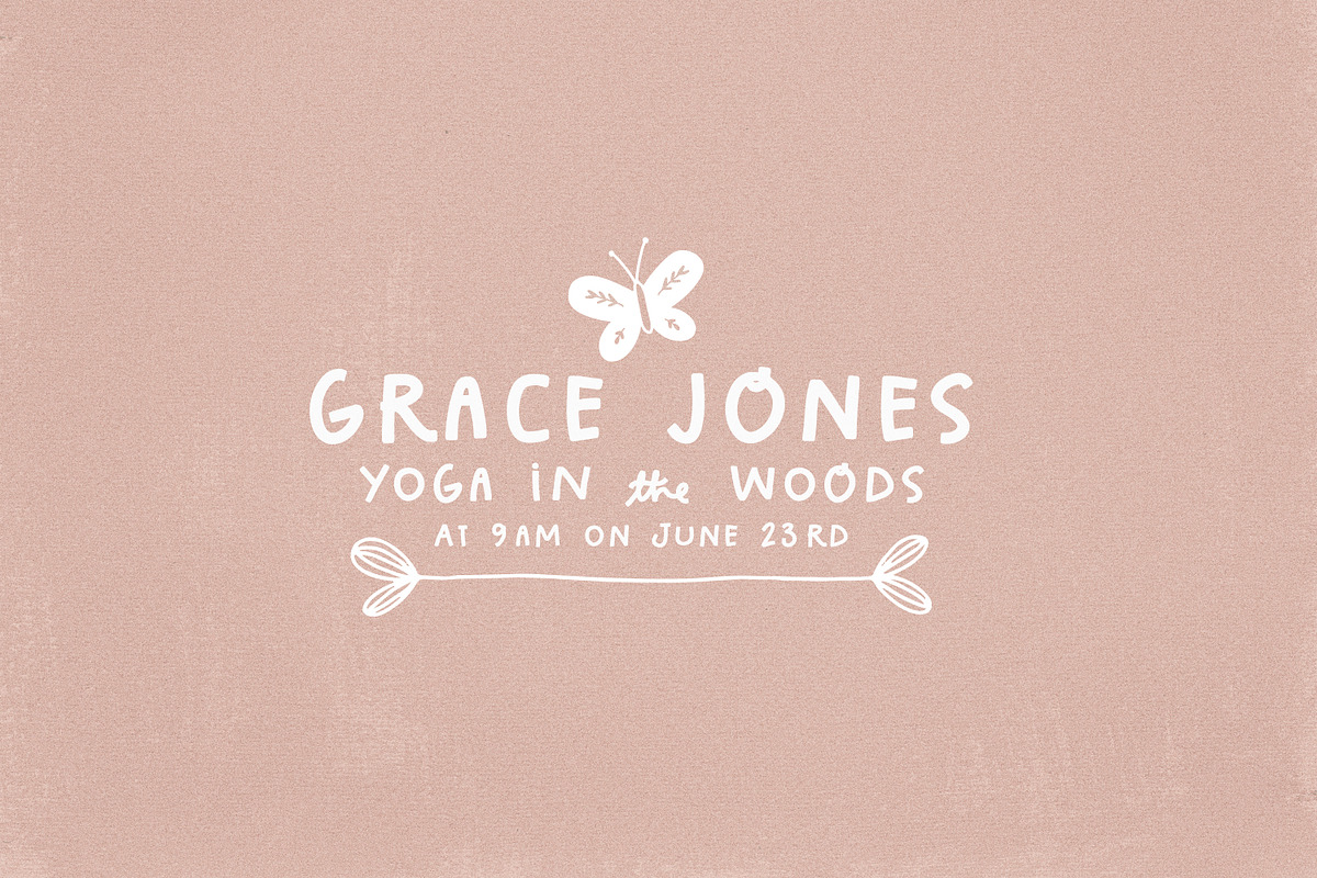 Sugarbear Type Family + Doodles, a Sans Serif Font by Callie Rian & Co. (Photo 7 of 13)