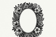 50 Elegant Floral Oval Mirror Frame, a Decorative Illustration by Amazin_art (Thumbnail 12 of 34)