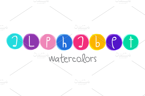 Alphabet Watercolors preview 5
