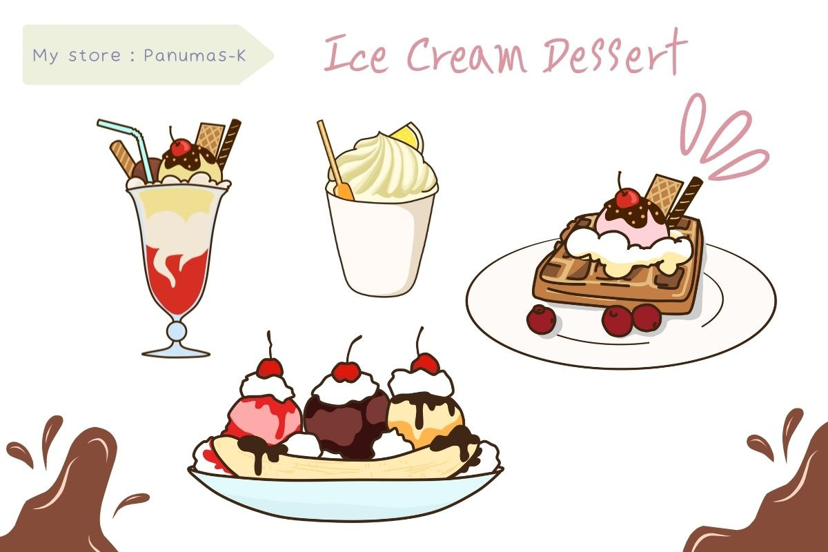 10 Png Ice Cream Dessert Clipart, a Graphic by PKshop (Photo 2 of 3)