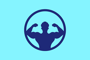 man portrait strong body logo, a Branding & Logo Template by devastd