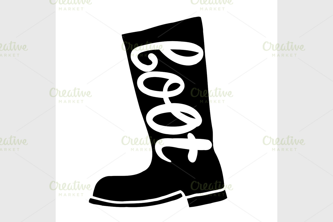 Boots with an inscription, a Background Graphic by IllustrationArtShop