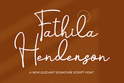 Fathila Hendedson || Script Font, a Script Font by Idea Studio (Thumbnail 1 of 5)