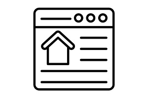 Online Property Line Icon, an Icon by Pexelpy