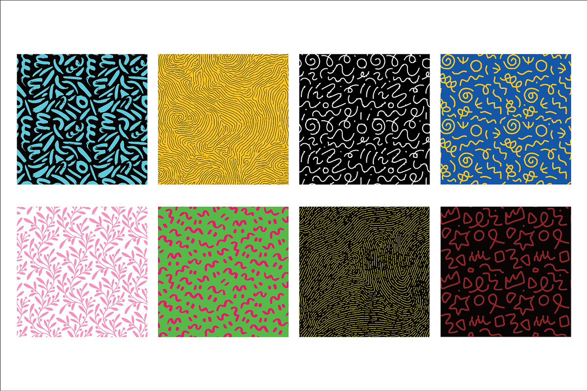 absract handdrawn seamless pattern, a Pattern Graphic by Brainware Graphic (Photo 3 of 5)