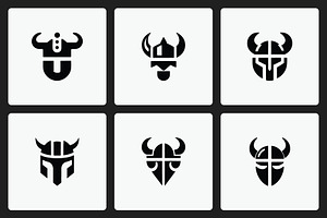 Minimalist Viking Warrior Logos, a Branding & Logo Template by Vectorium Studio