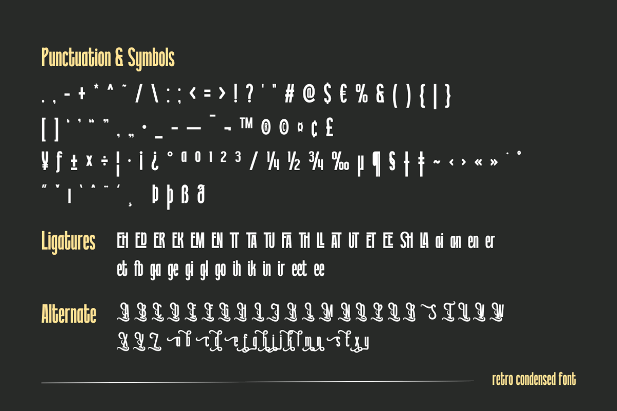 Getoik | Retro Condensed Font, a Sans Serif Font by twinstd (Photo 11 of 13)